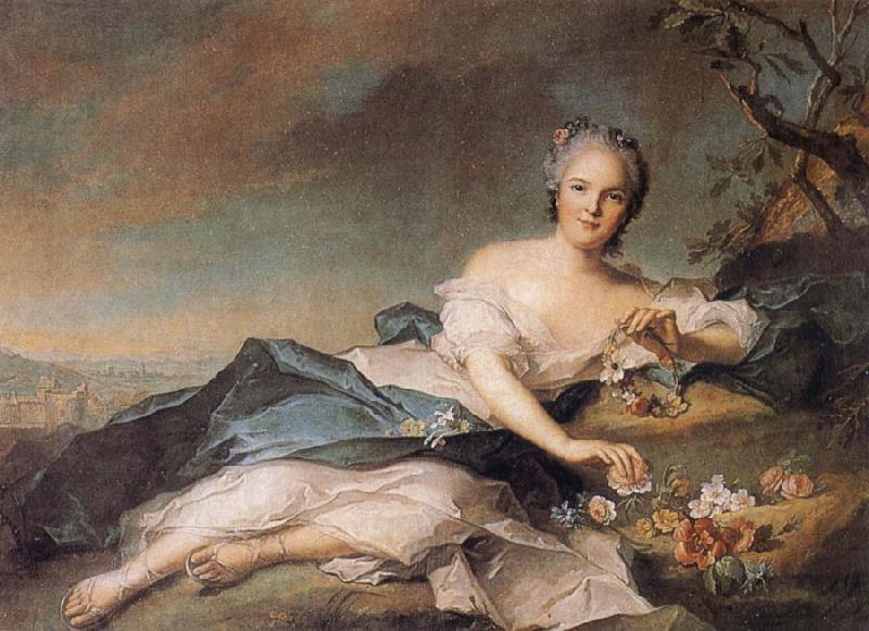 Jean Marc Nattier Madame Henriette as Flora oil painting image